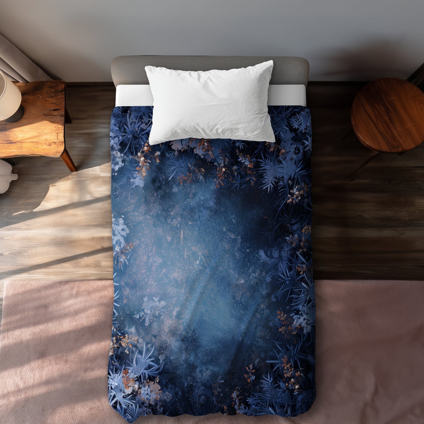 Frozen Gold Duvet Cover - Elegant Home Decor for Comfort