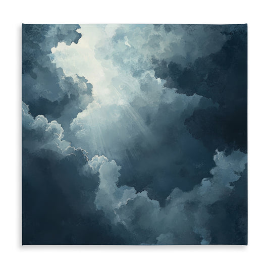 Afterglow Blue Indoor Outdoor Tablecloth for Home Decor