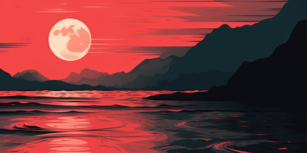 Bloody tides - Framed Canvas - Print on demand