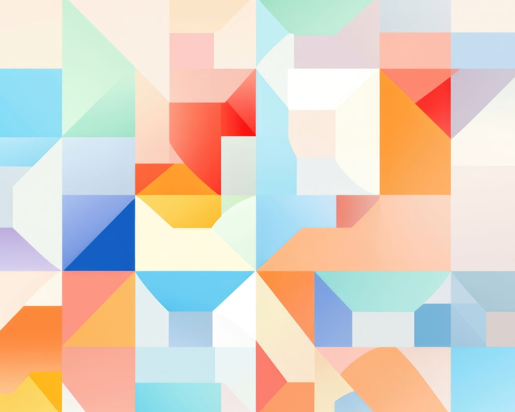 Geometric Cadence - Orange Polyester Placemat for Home Decor