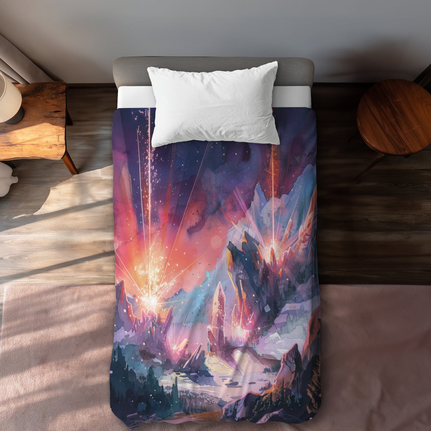 Beaming signal - 88"x88" Duvet Cover