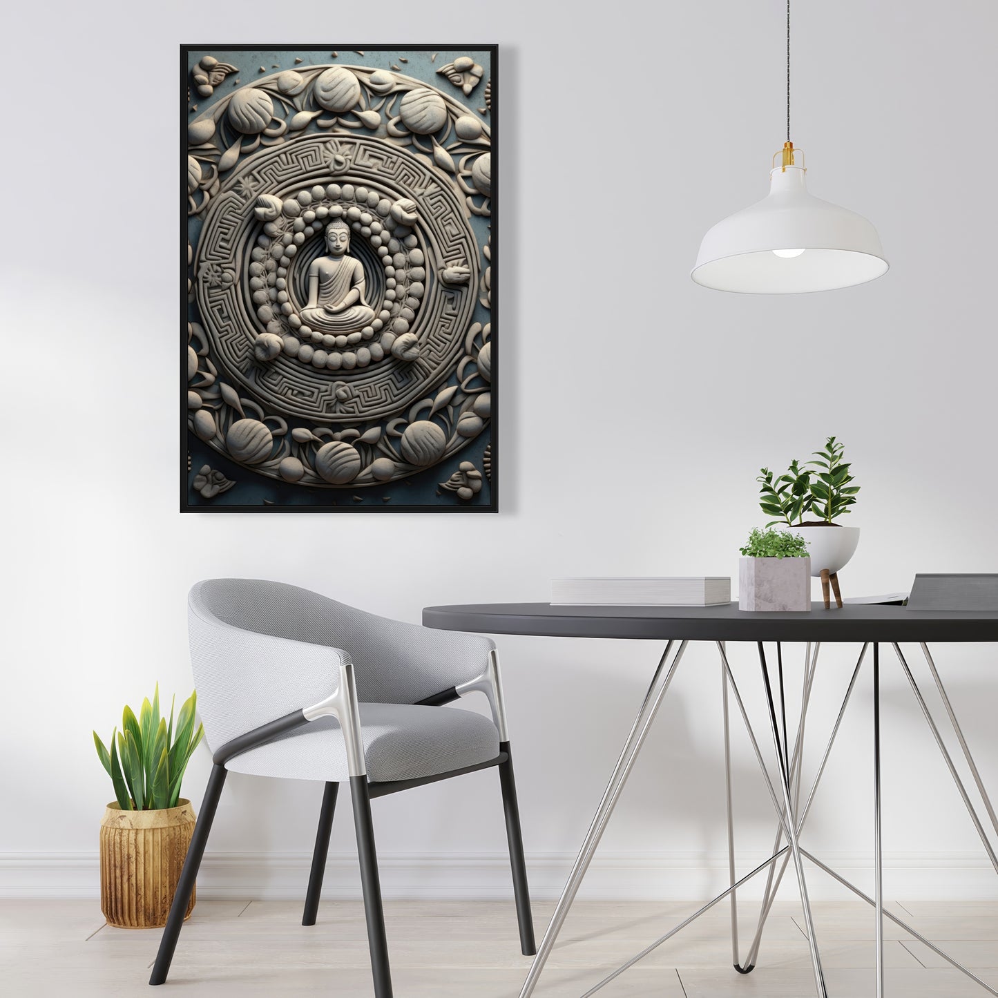 Spiritual peace - 36"x36" Framed canvas