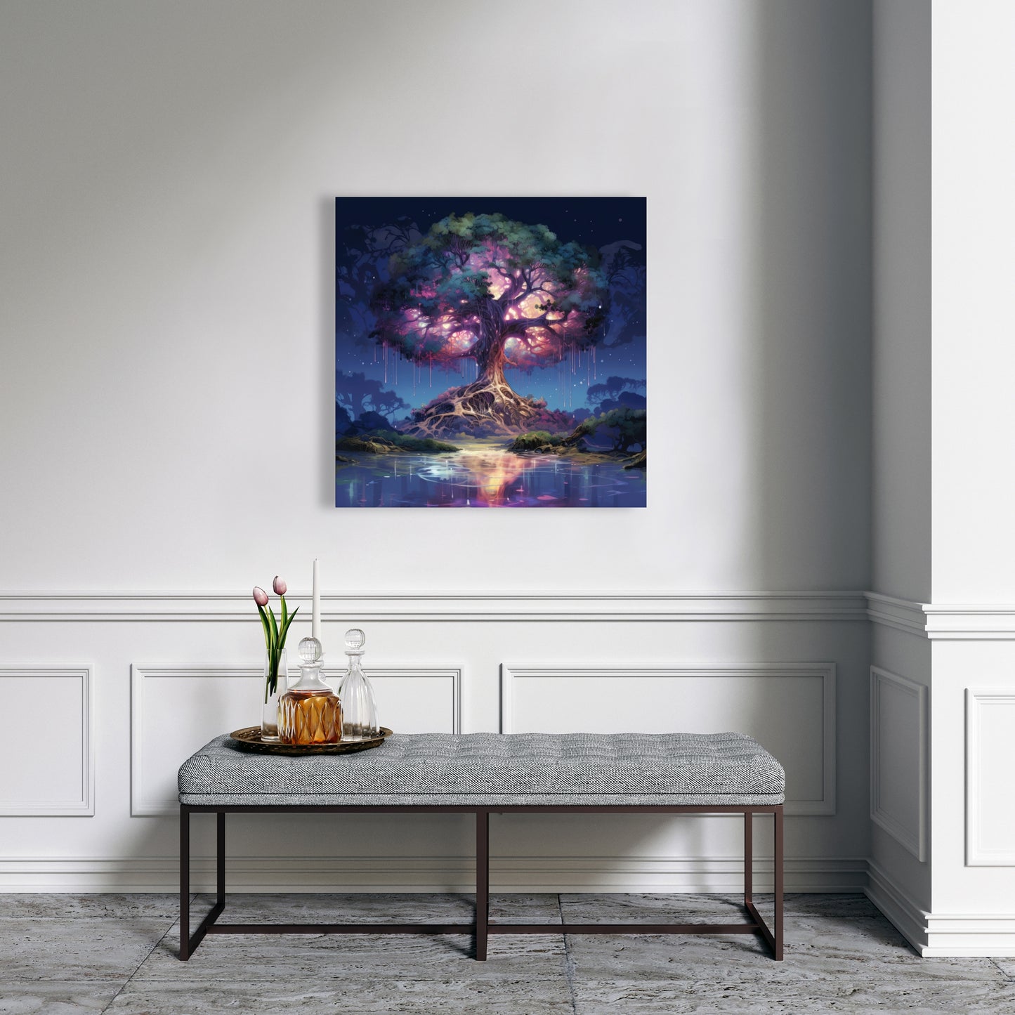 The Power of Nature - Blue Canvas Wall Art for Home Decor