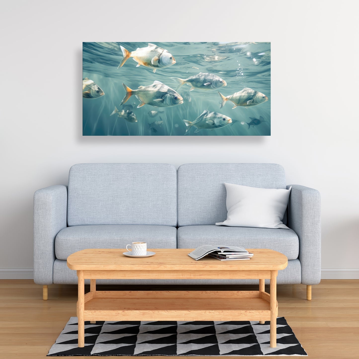 Swimming peacefully - 32"x32" Canvas