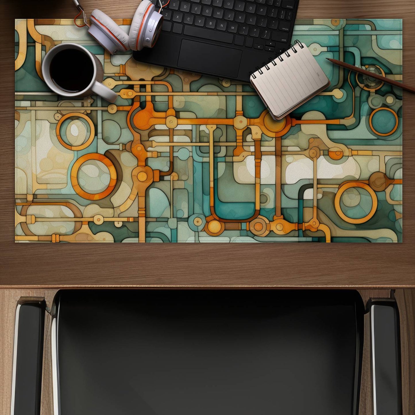 Turns and bends - Desk mat - Print on demand