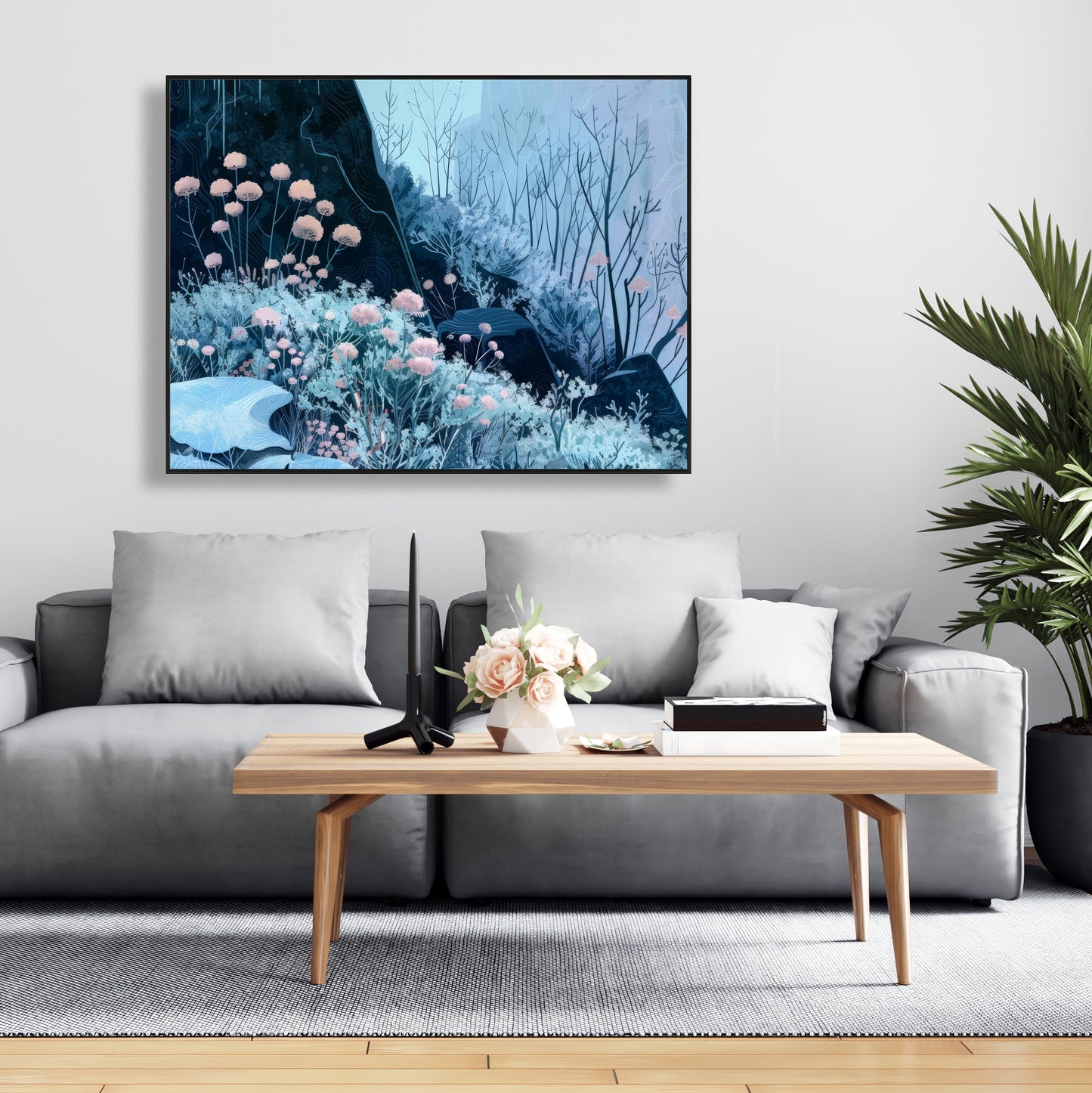 Annual freeze - Framed Canvas - Print on demand