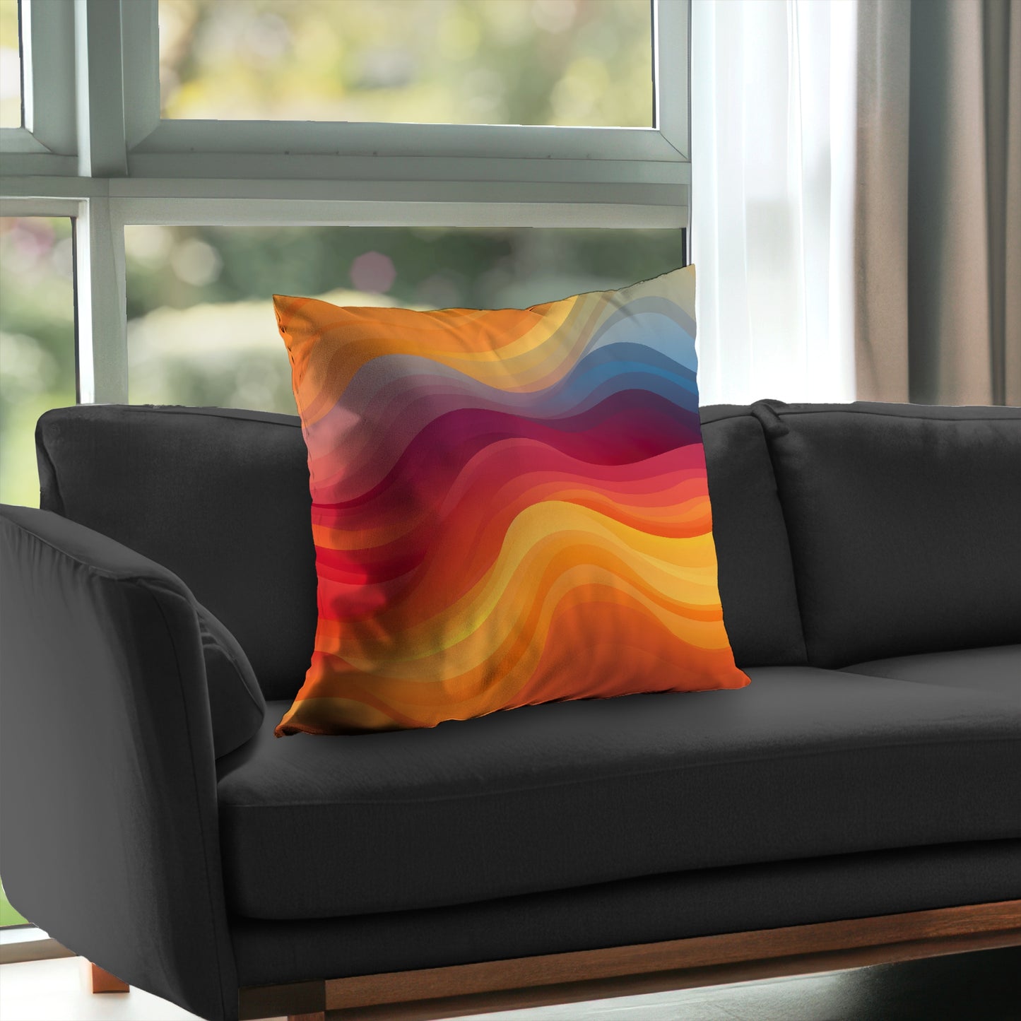 Cloudy Sky Blue Poly Twill Throw Pillow Insert for Home Decor