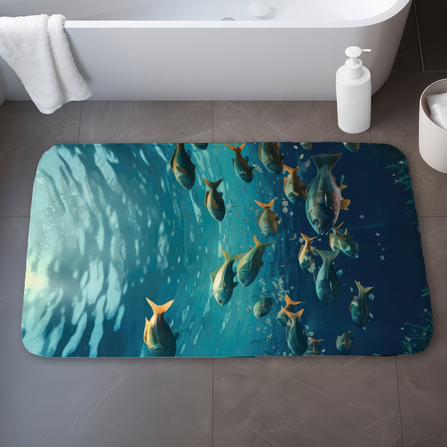 Shallow swim - 17"x24" Bath mat