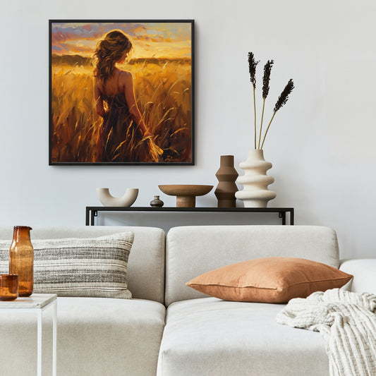 Warm field - 24"x24" Framed canvas