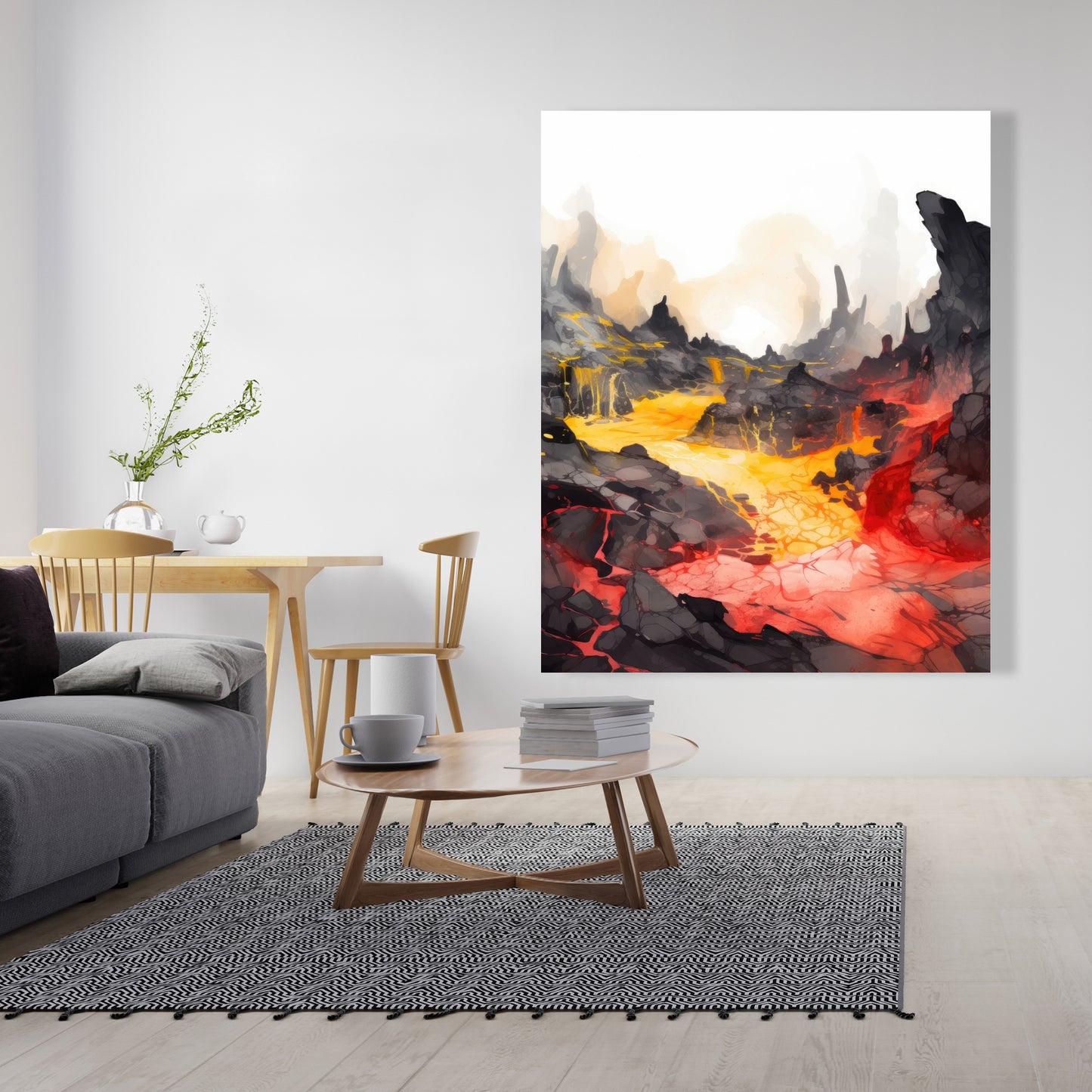 Hot and flowing - Red Canvas Art for Home Decor