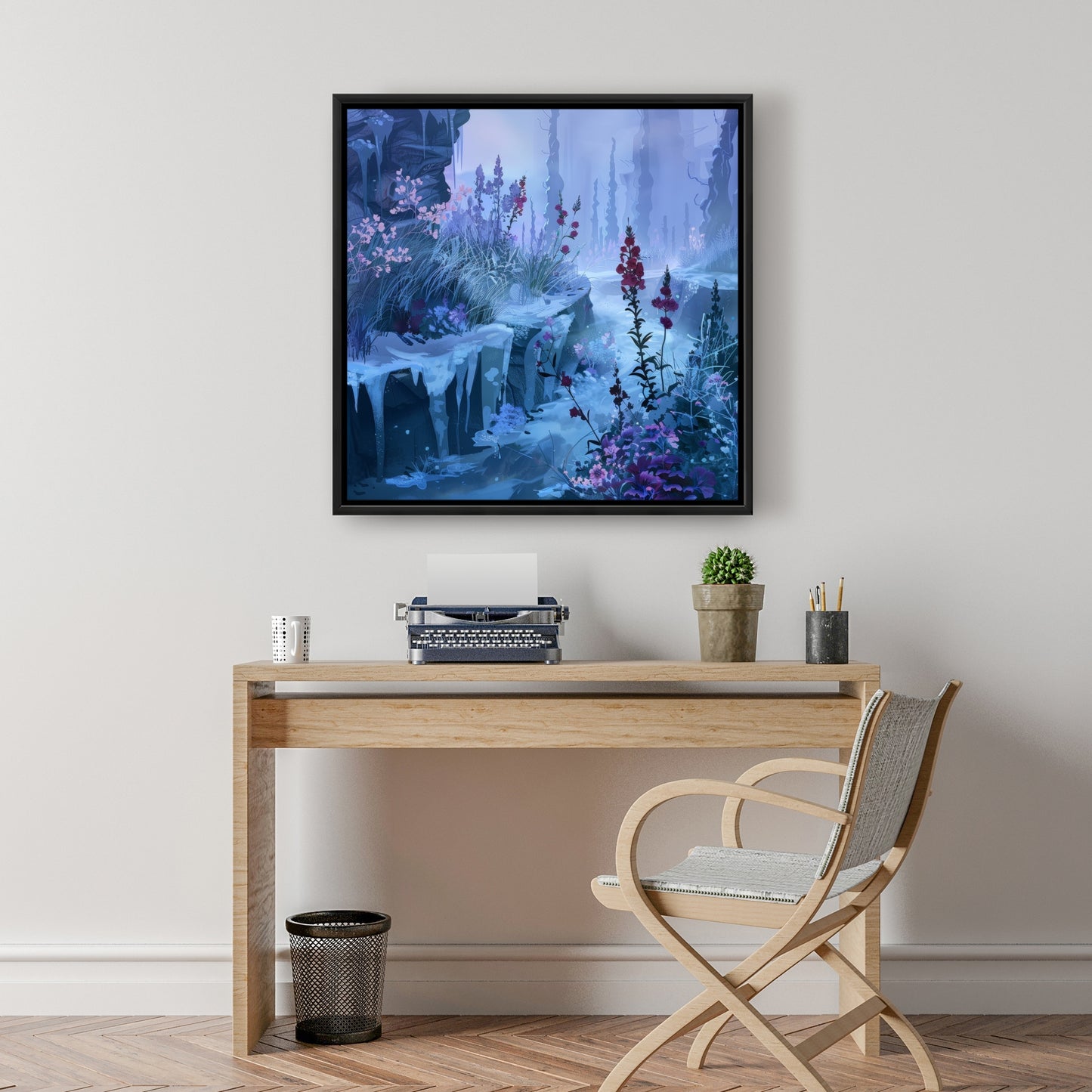 Valley of ice - 36"x36" Framed canvas