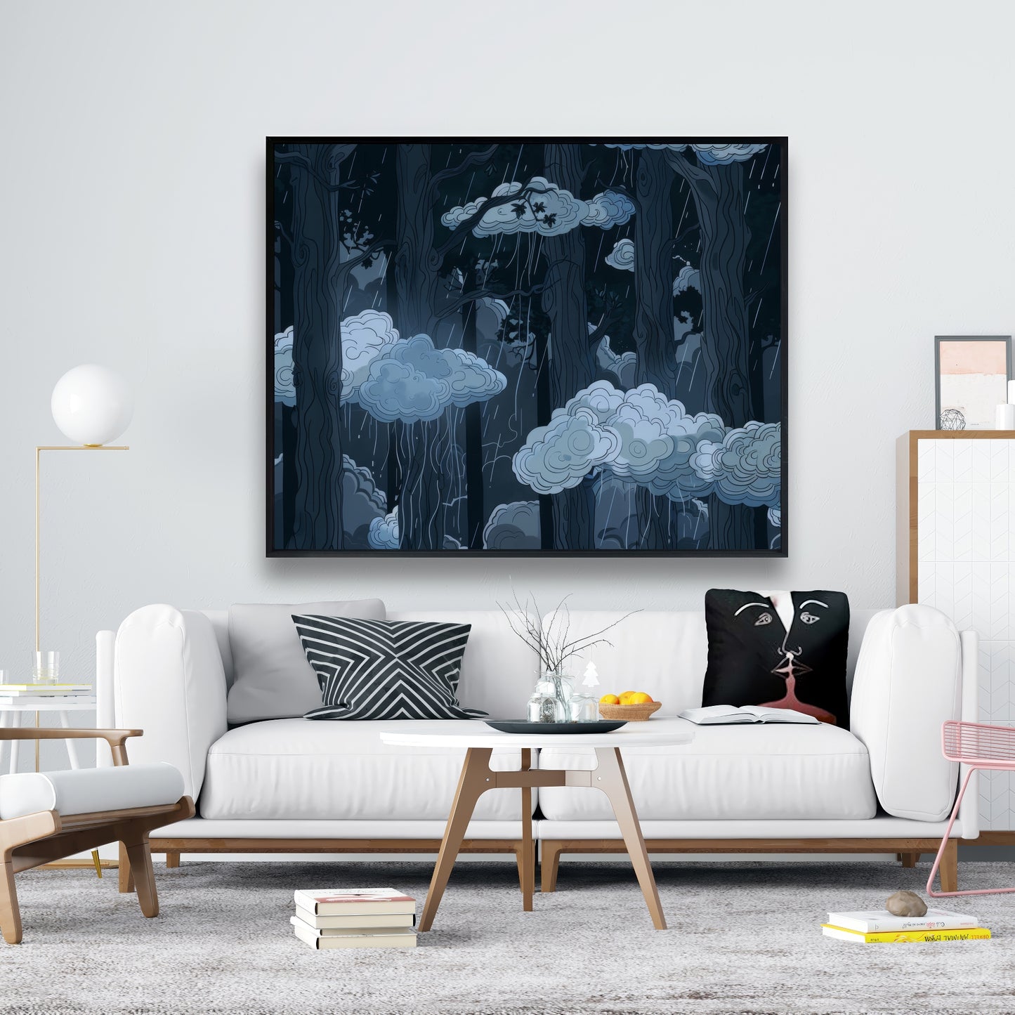 Sneeky clouds - 36"x36" Framed canvas