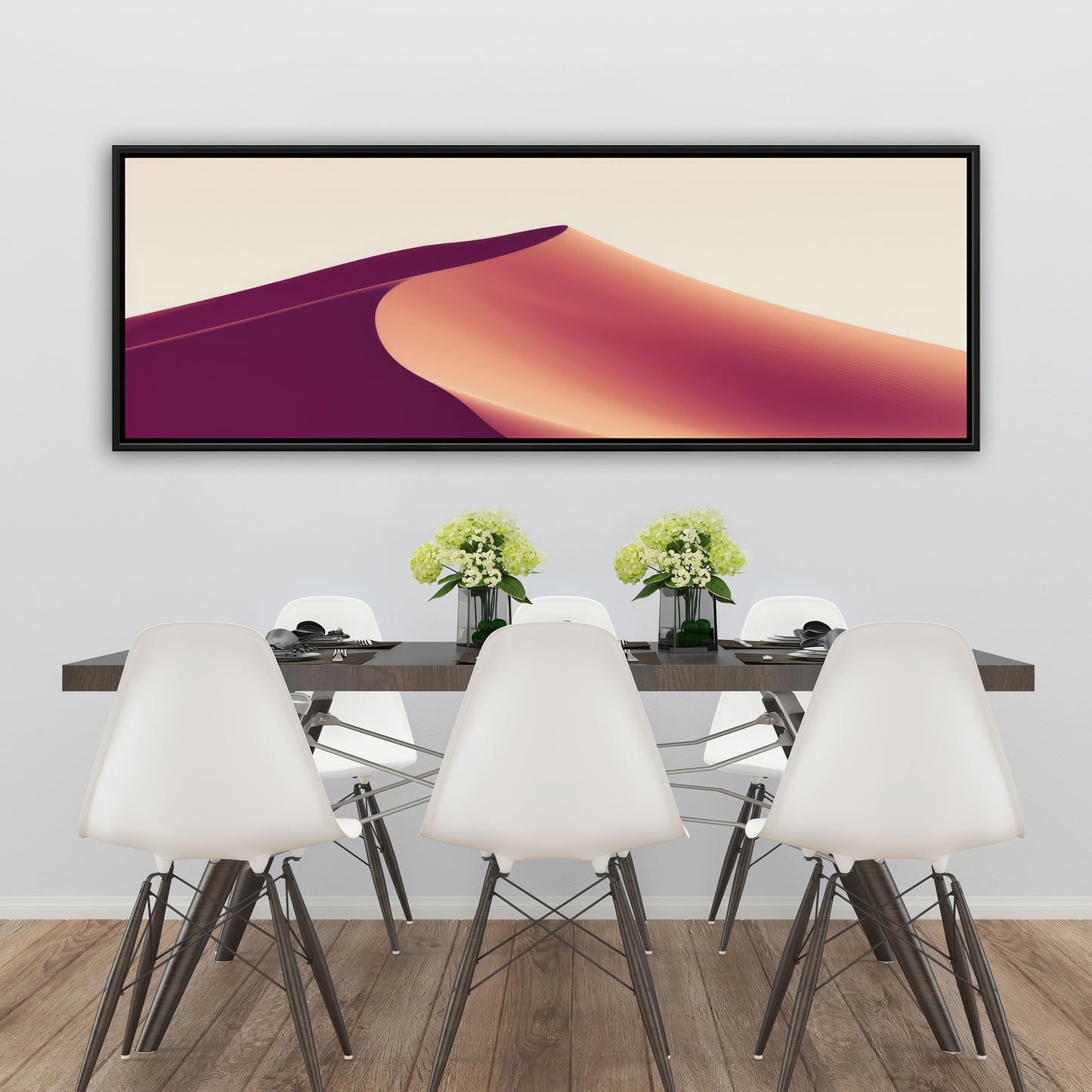 Setting Sands - Pink Framed Canvas for Home Decor | Art