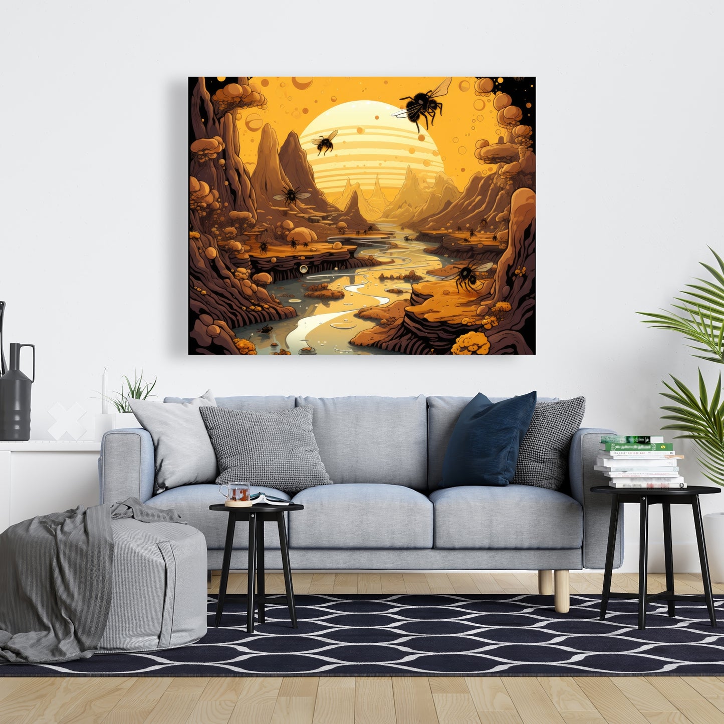 Hive mind - 32"x32" Canvas