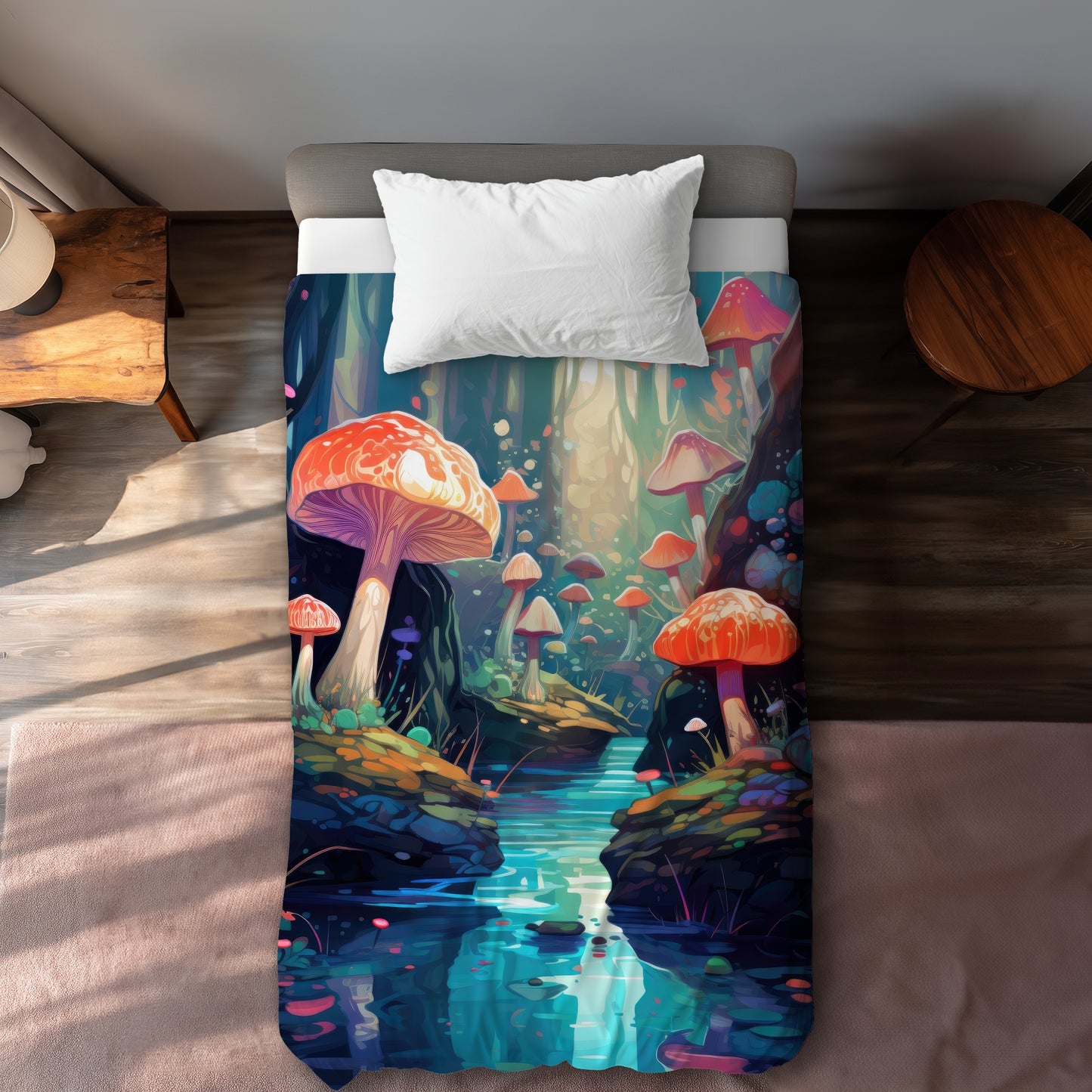 Whimsical Forest Turquoise Duvet Cover | Home Decor Essentials