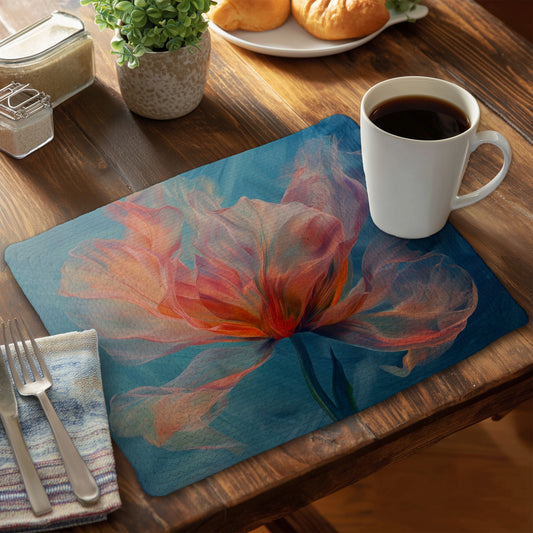 Blend Red Braided Polyester Placemat for Home Decor - Stylish