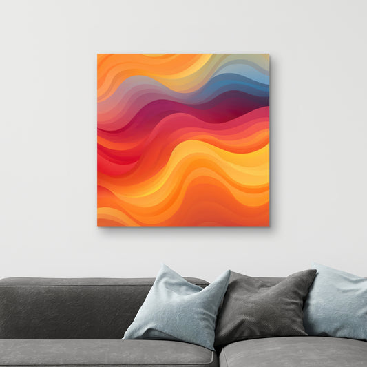 Cloudy Sky - Yellow Canvas Art for Home Decor | Stylish Wall Art