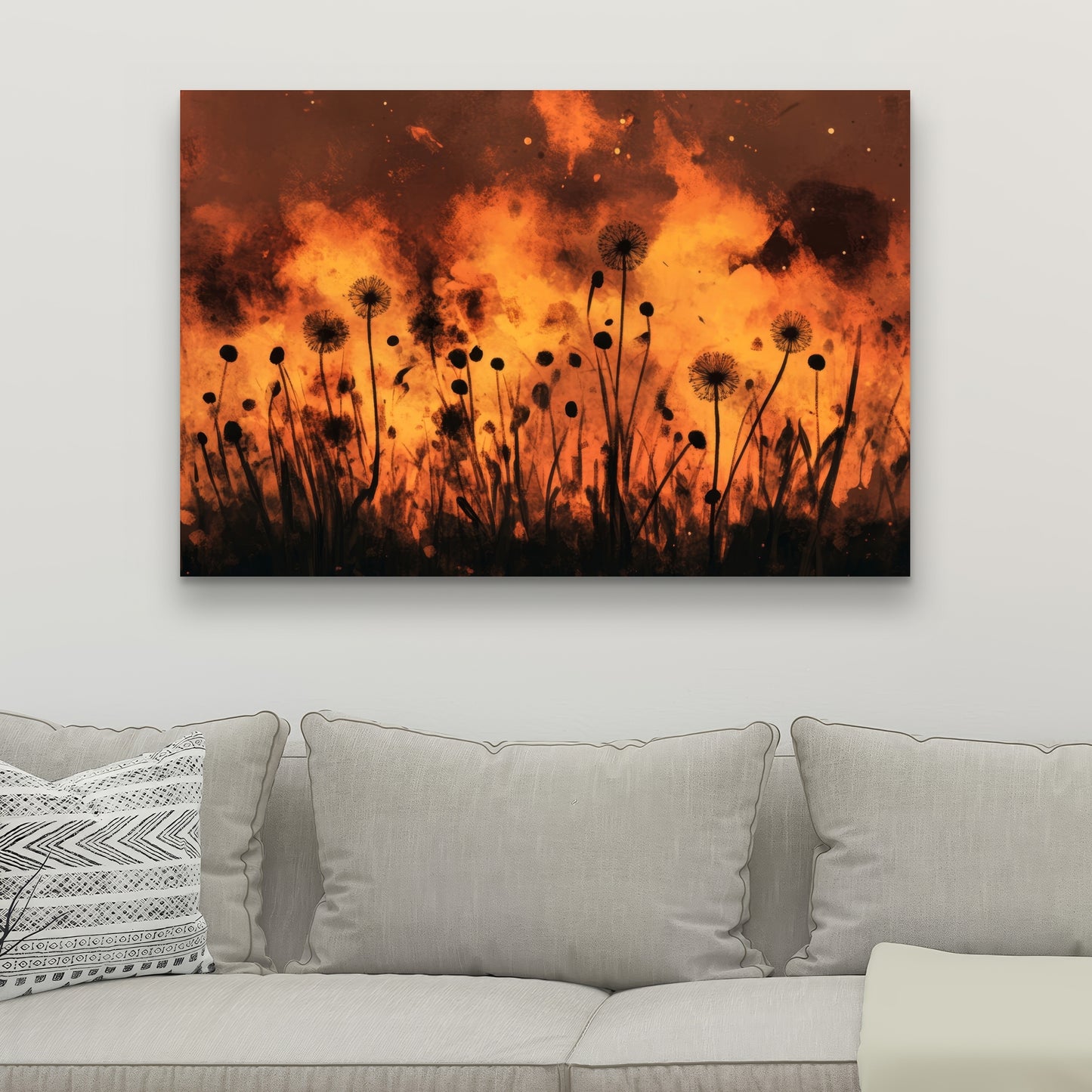 En feu - Toile 32"x32"