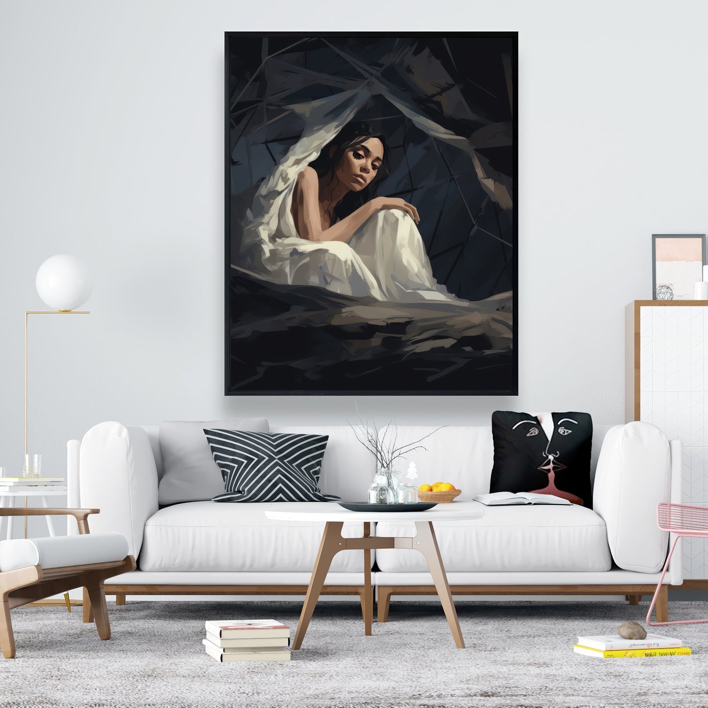 Cocooned - 36"x36" Framed canvas
