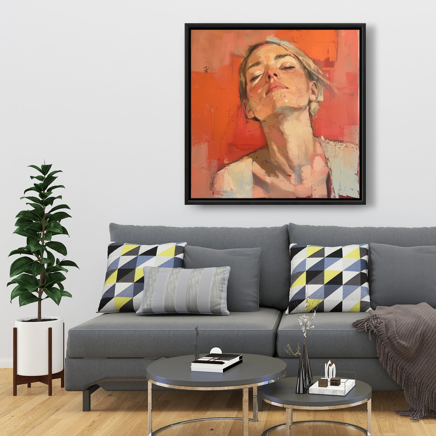Relief - 24"x24" Framed canvas