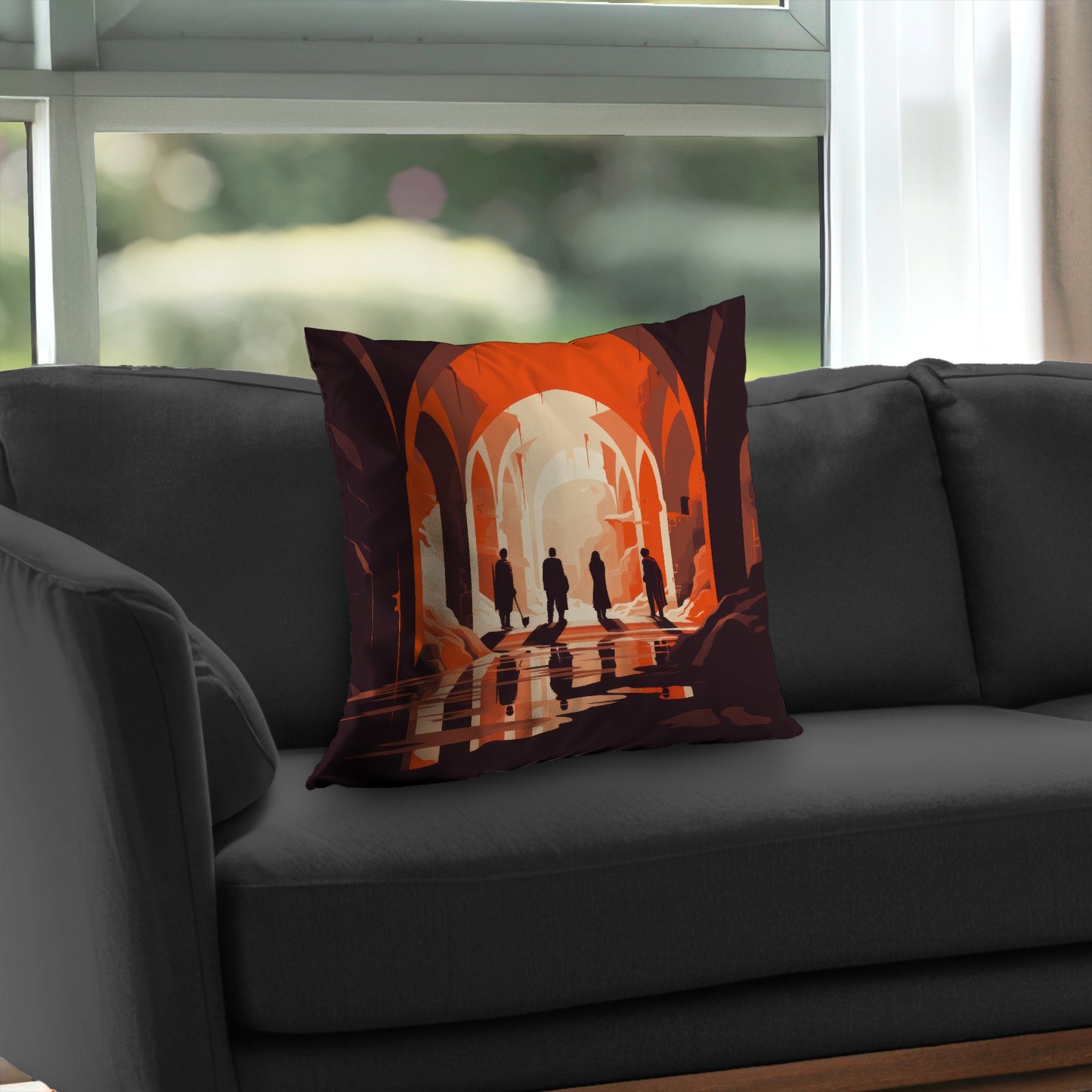 Faith Restored Orange Poly Twill Throw Pillow - Home Decor Insert