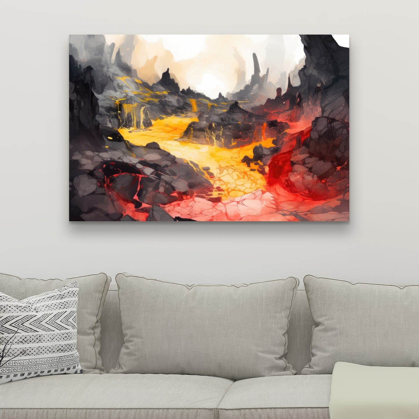 Hot and flowing - Red Canvas Art for Home Decor