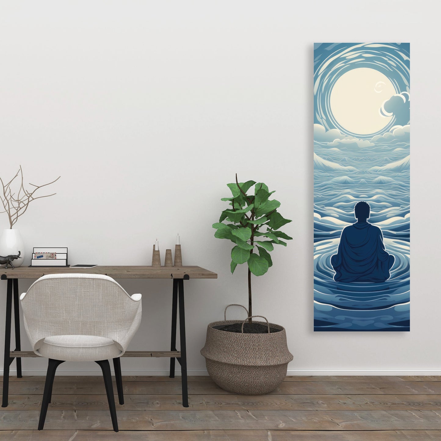 Infinite Wisdom - Gray Canvas Wall Art for Home Decor