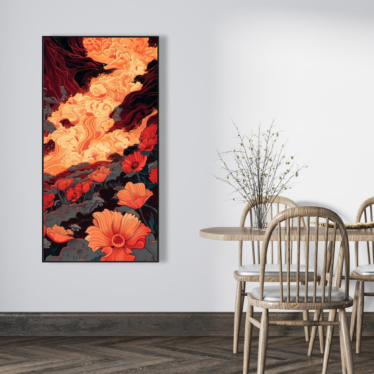 The big burn - 36"x36" Framed canvas