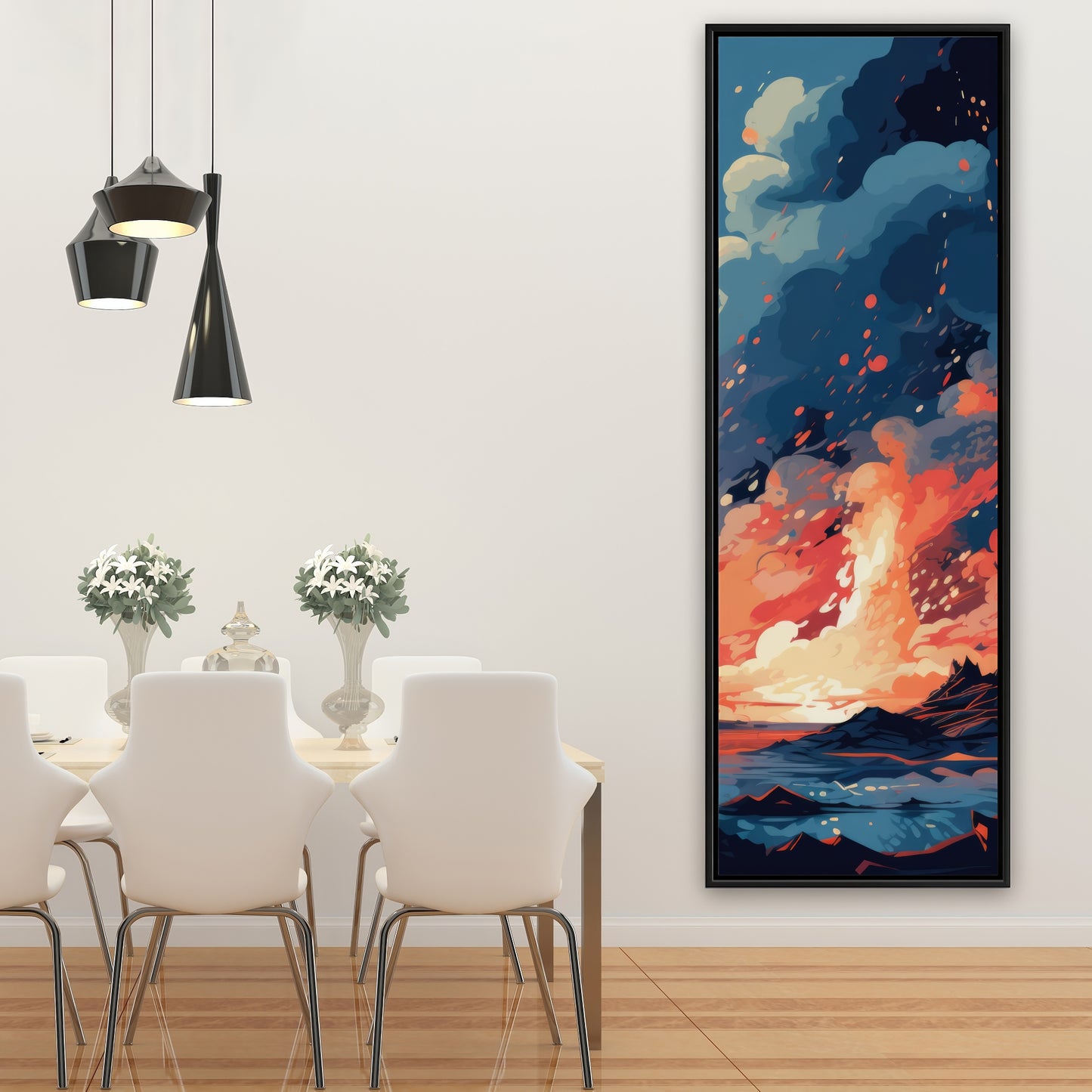 Magma does not wait - 36"x36" Framed canvas