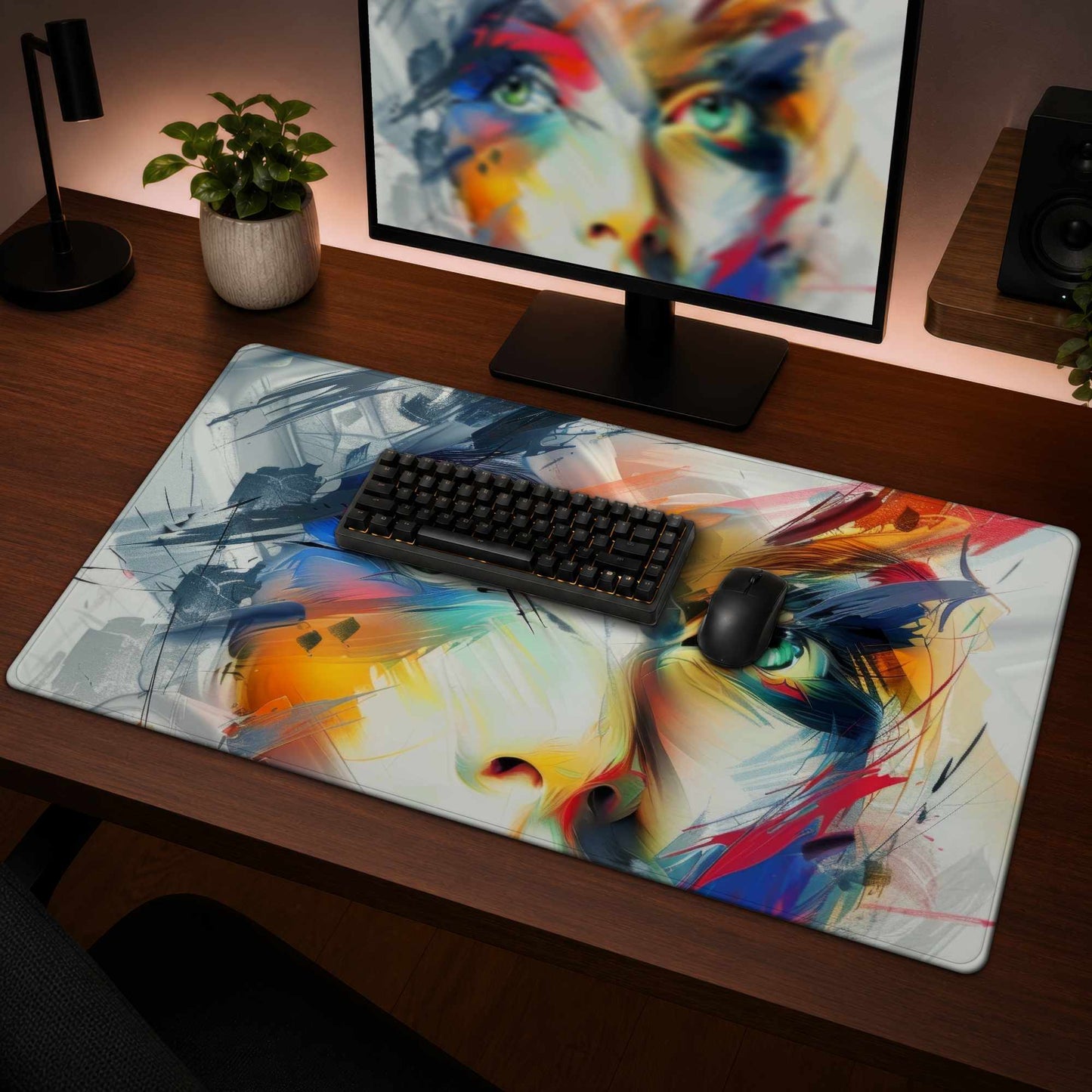 Tapis de jeu au look abstrait | Tapis de bureau élégant pour la décoration intérieure