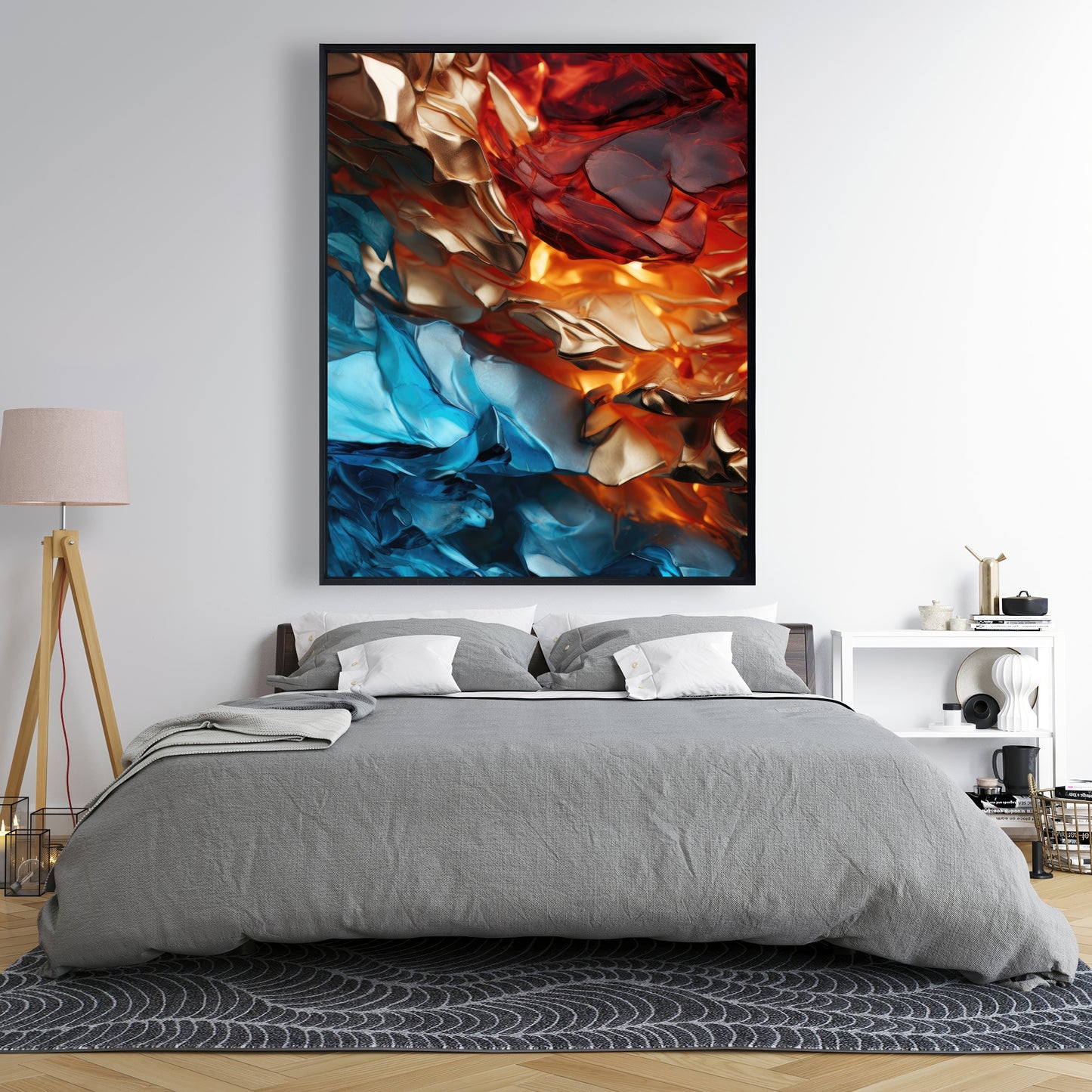 Mineral contrast - 36"x36" Framed canvas
