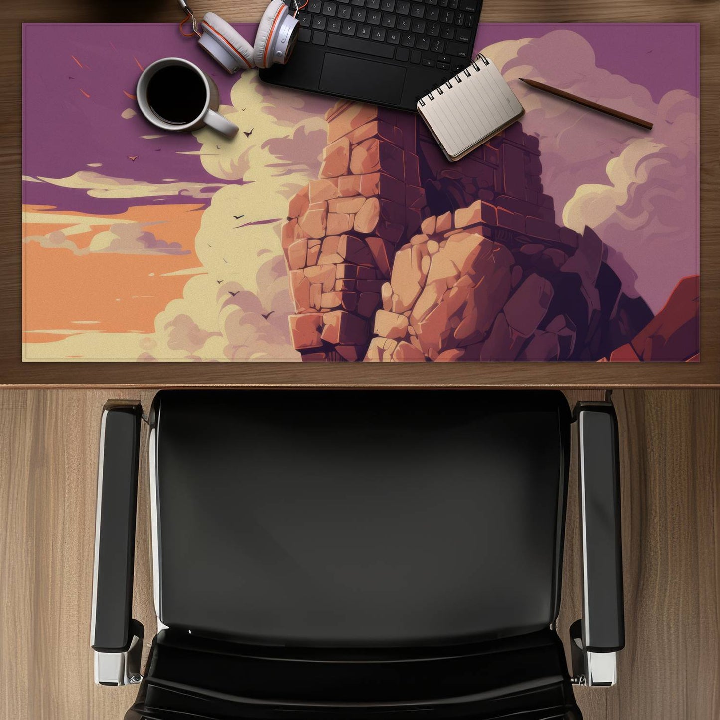 Standing Above Beige Gaming Mat - Stylish Home Decor Accessory