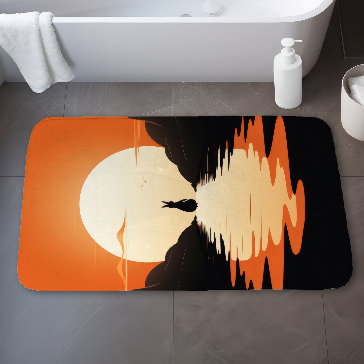 Running away - 17"x24" Bath mat