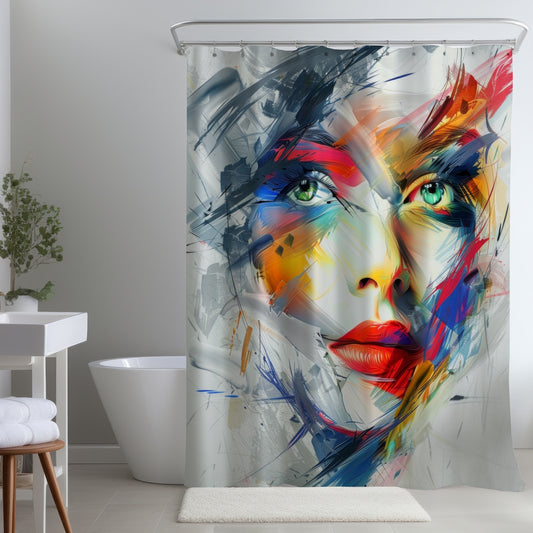 Abstract Look Yellow Shower Curtain for Home Decor - Stylish