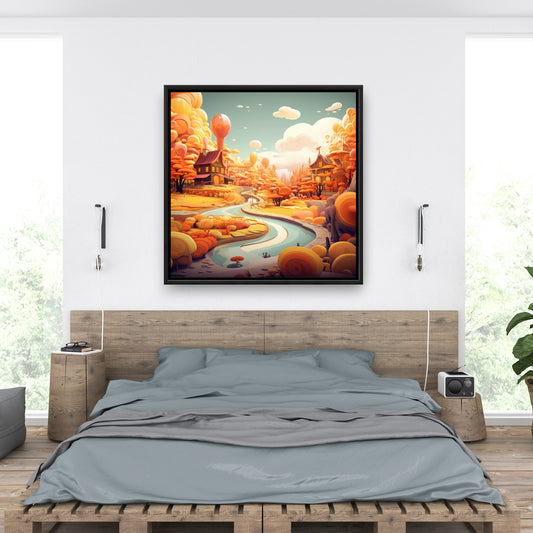 Honey land - 36"x36" Framed canvas
