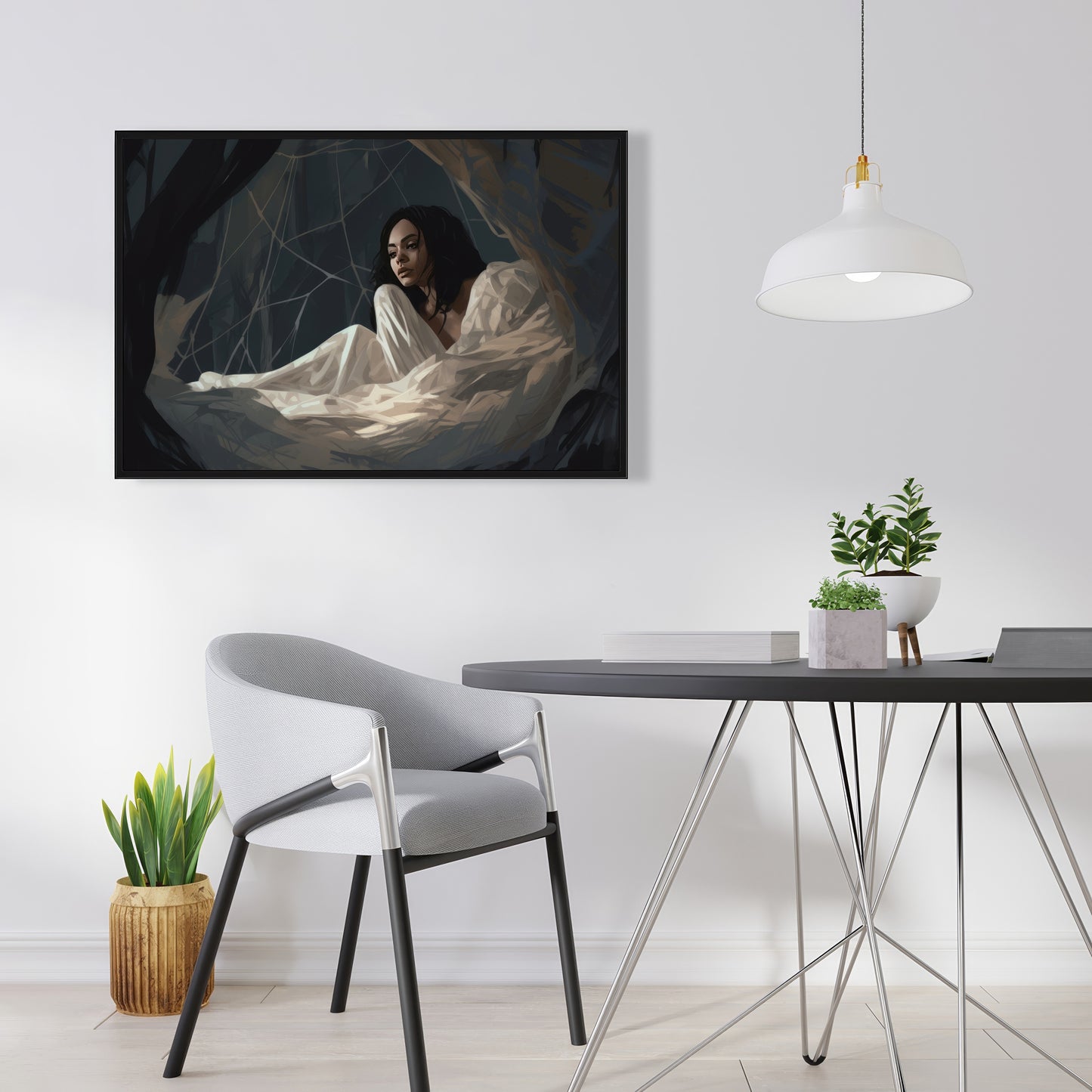 Spider princess - 36"x36" Framed canvas