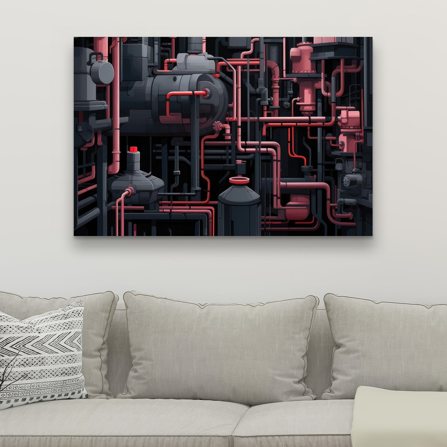 Dark pipes - Gray canvas for stylish home decor accents