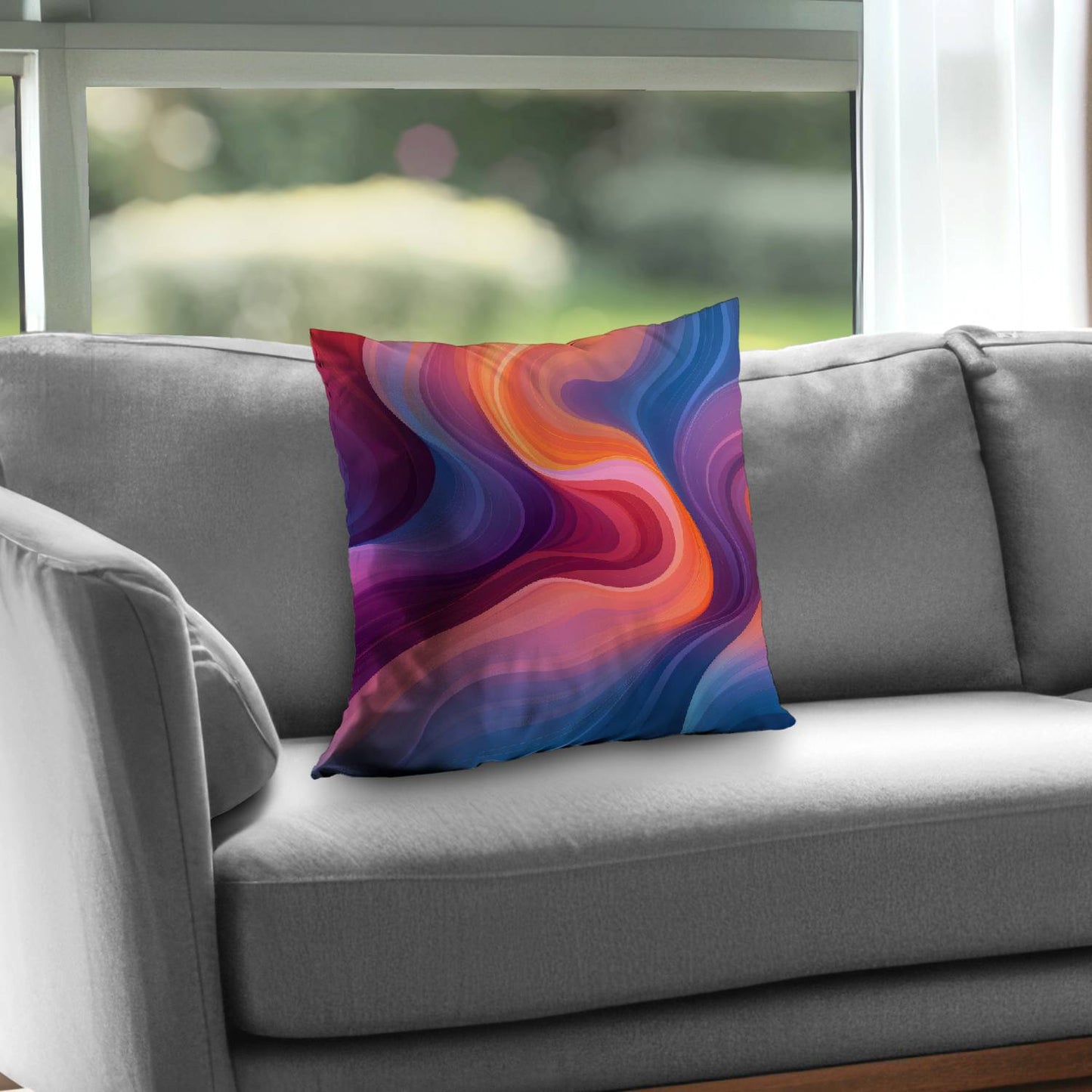 Purple Haze - Orange Poly Twill Throw Pillow Insert | Home Decor
