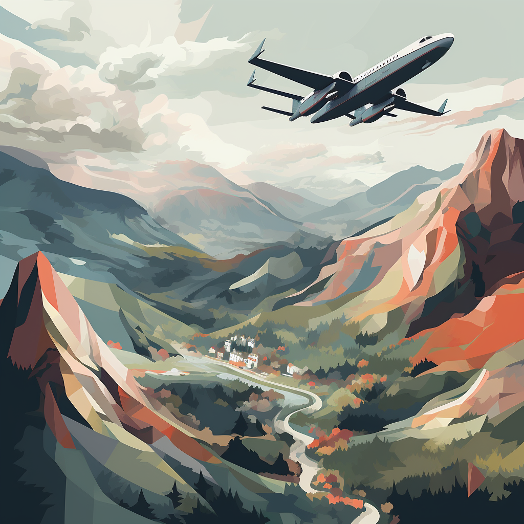 Shallow flight - 32"x32" Canvas