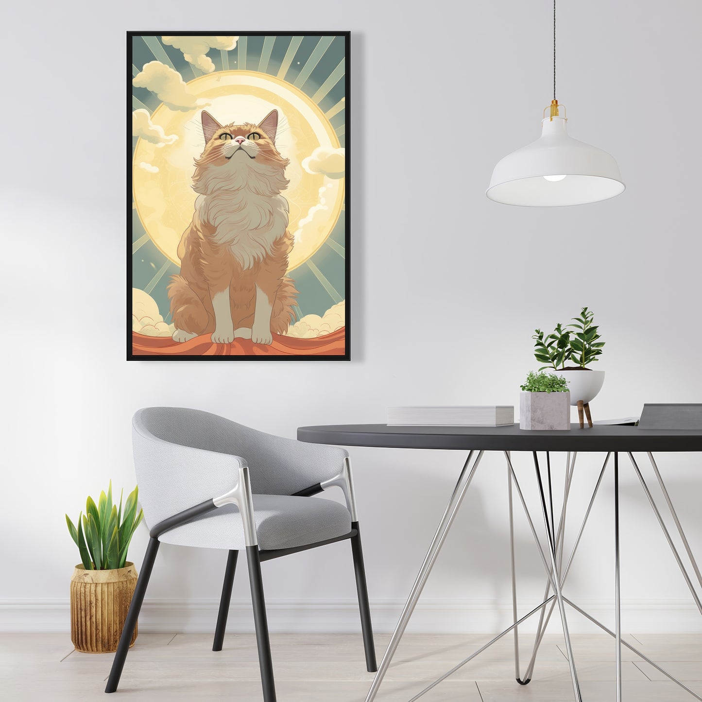 Moewing above - 36"x36" Framed canvas