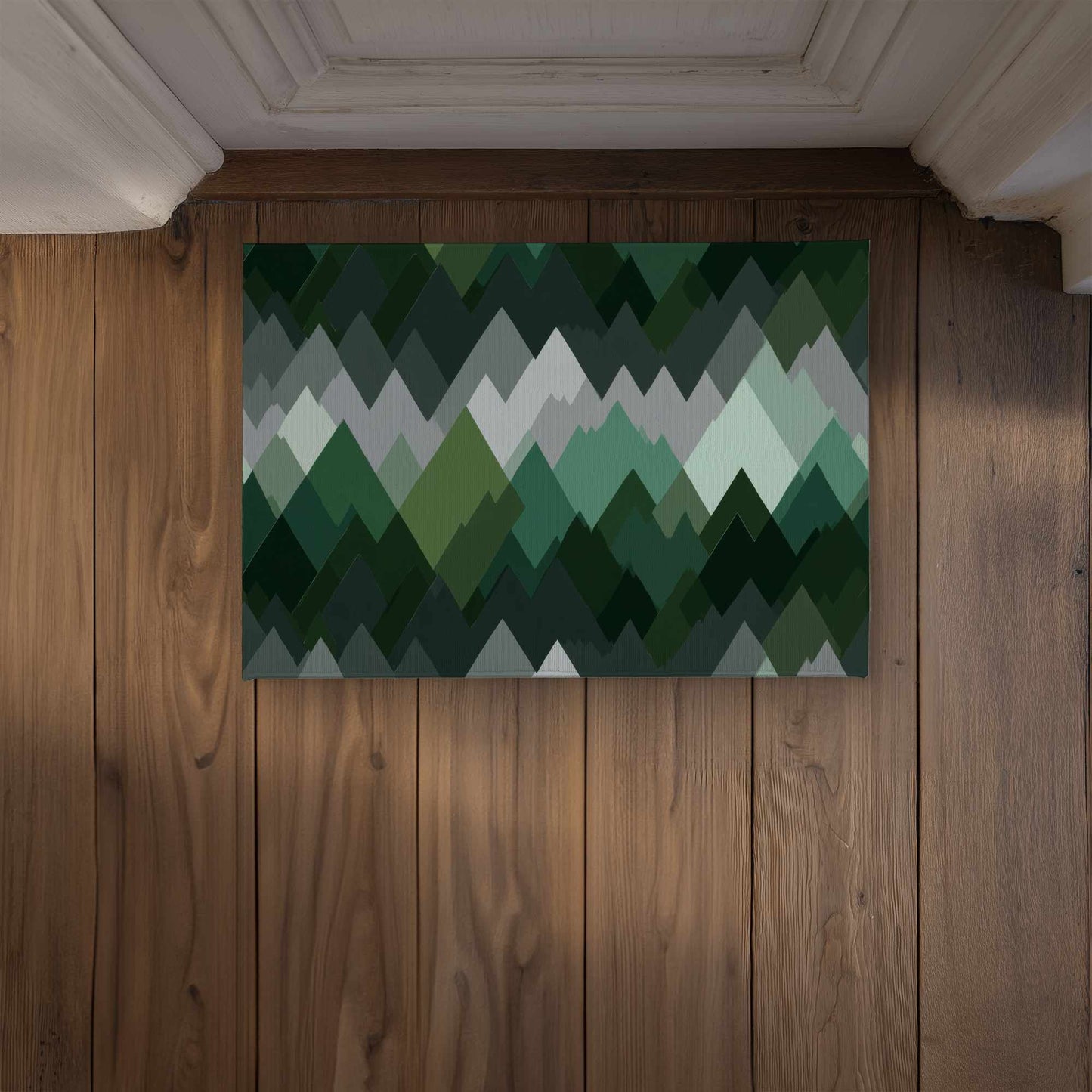 Evergreen Peaks Door Mat | Indoor Outdoor Home Decor Mat