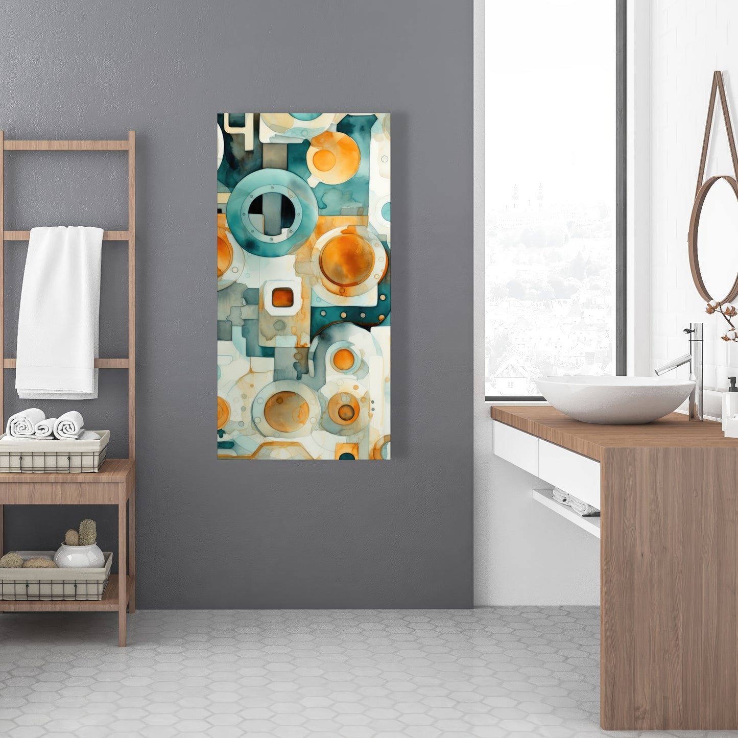 Decomposed porthole - 32"x32" Canvas