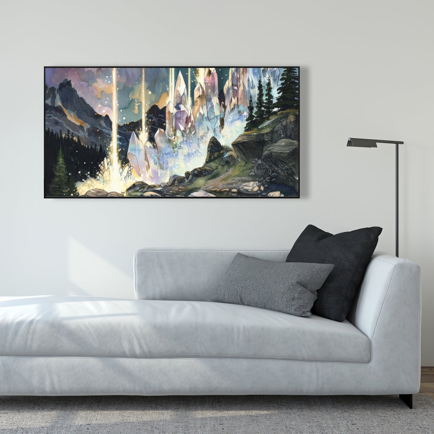 Magical beams - 36"x36" Framed canvas