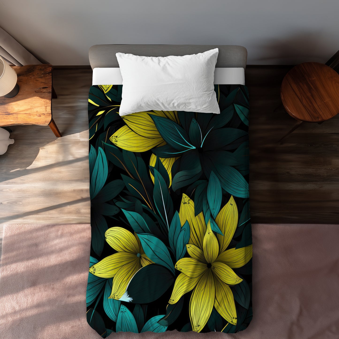 Potent Turquoise Duvet Cover | Stylish Home Decor Accent