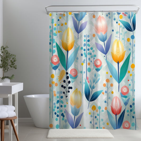 Calming Scents Coral Shower Curtain - Home Decor Essential