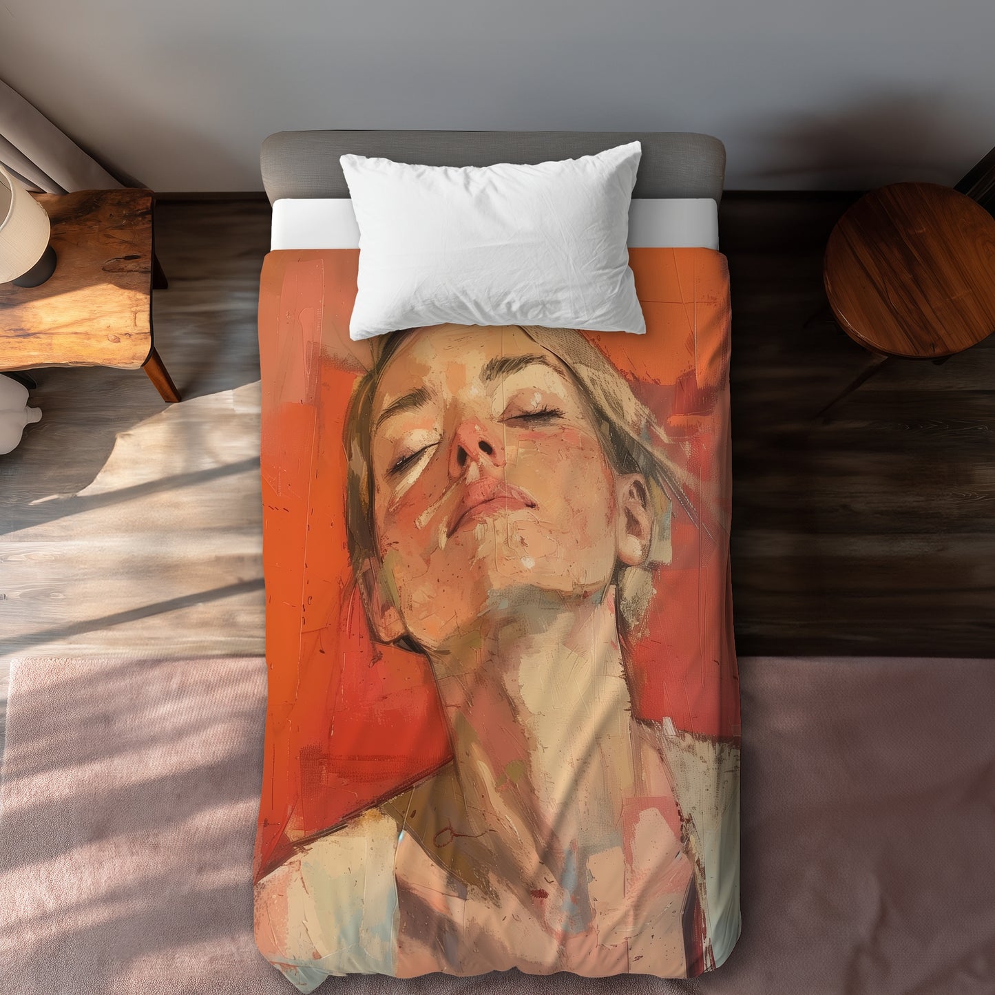 Relief Red Duvet Cover | Stylish Home Decor for Cozy Spaces