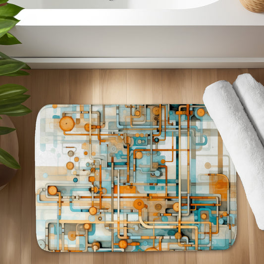 Comme une horloge - Tapis de bain 17"x24"