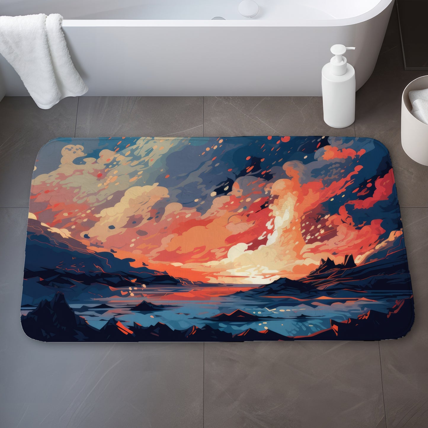 Magma Does Not Wait - Coral Bath Mat for Home Decor