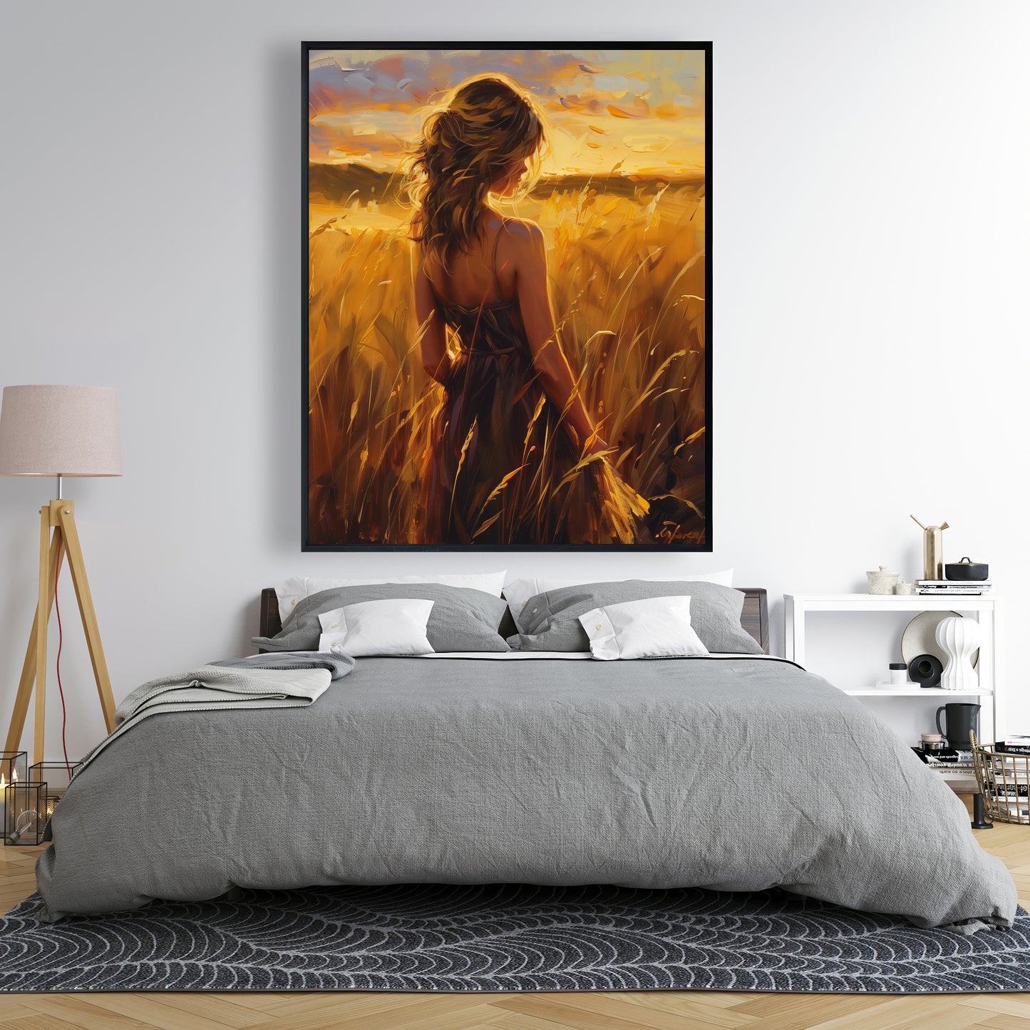 Warm field - 24"x24" Framed canvas