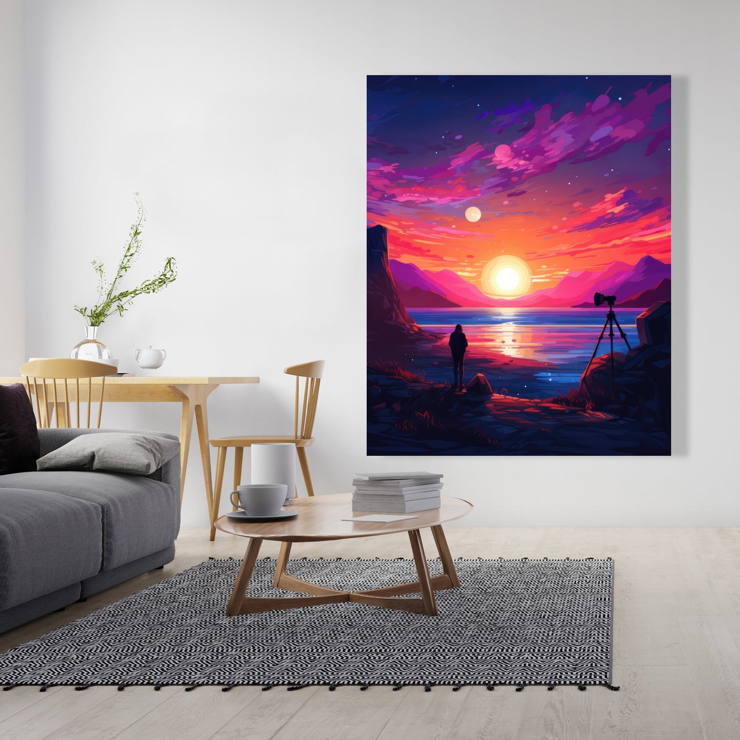 Solitude - Yellow Canvas Art for Home Decor | Modern Design